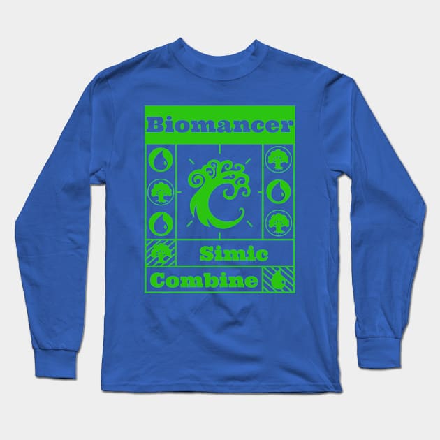 Simic Combine | Biomancer| MTG Guild Green on Blue Design Long Sleeve T-Shirt by ChristophZombie